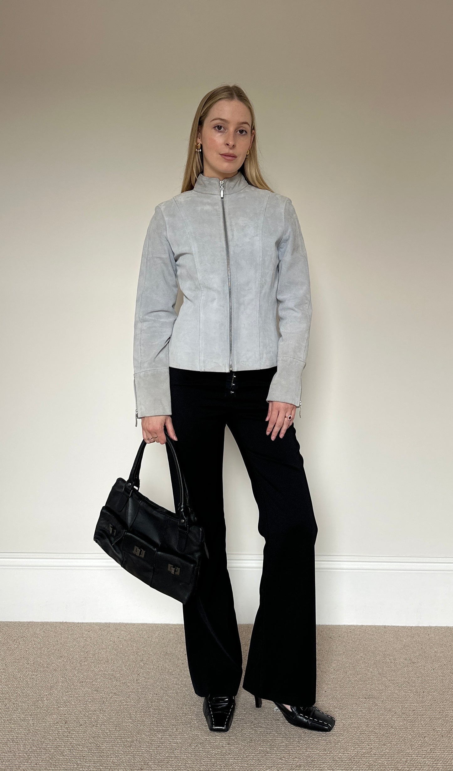 Vintage Blue Suede Jacket