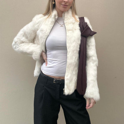 Vintage white fur jacket