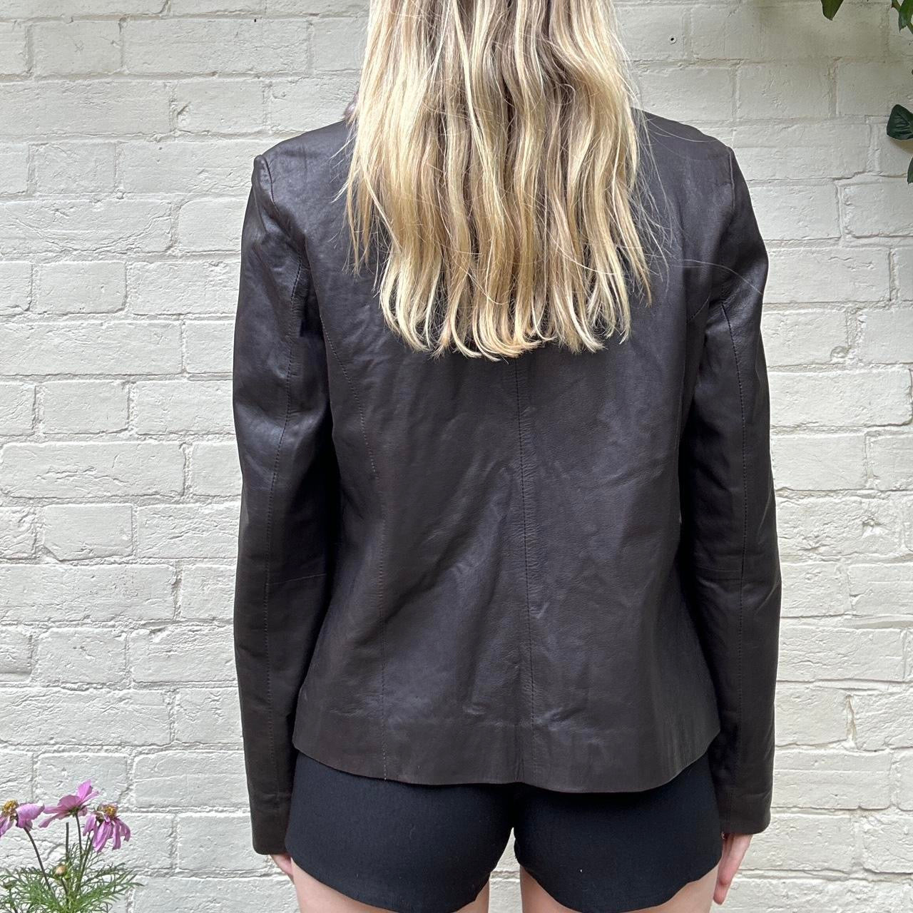 Vintage brown leather jacket