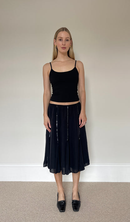 100% Silk Sequin Skirt