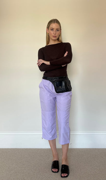 Vintage lilac cargo capris