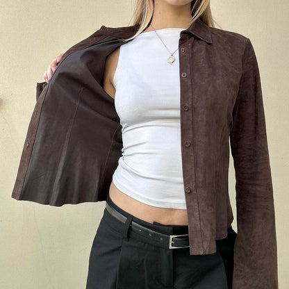Vintage 00s suede shirt