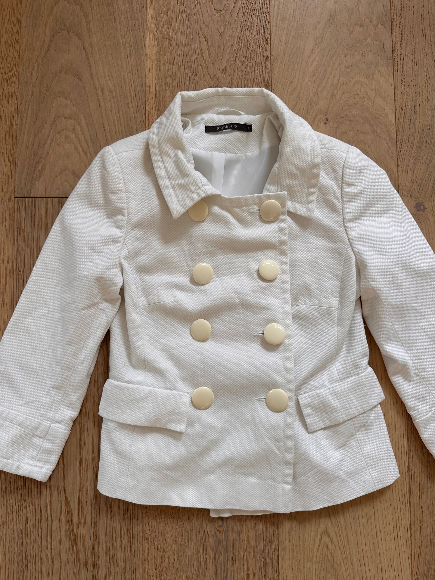 SALE vintage white pea coat