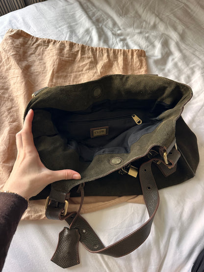 Vintage Suede Olive Bag