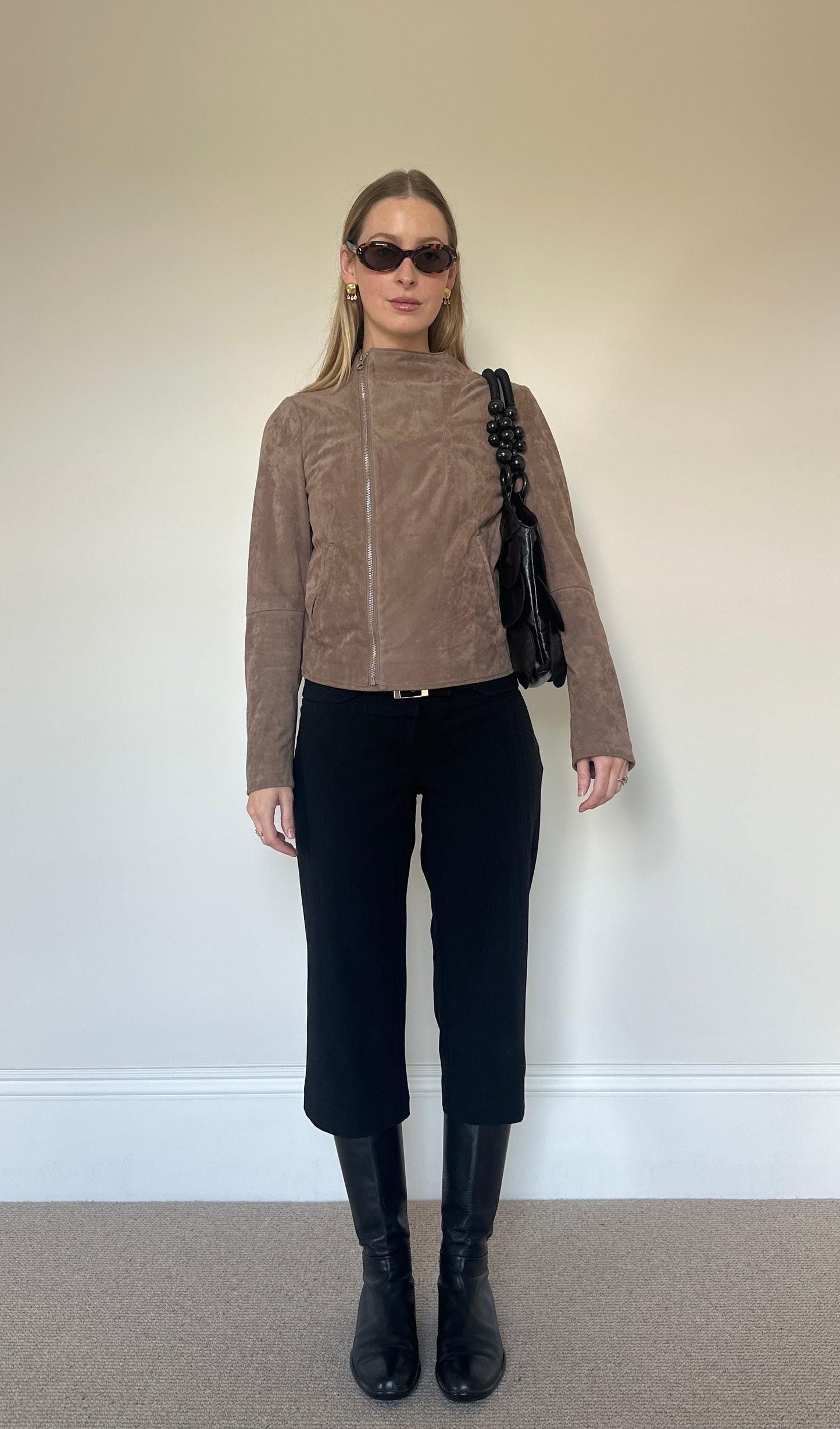 Vintage moleskin asymmetrical jacket