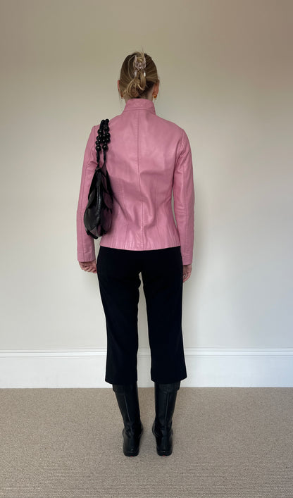 Vintage pink leather jacket