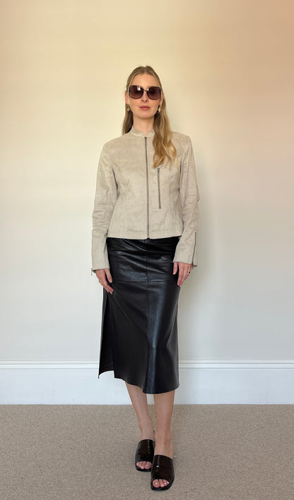 Vintage Faux suede biker jacket