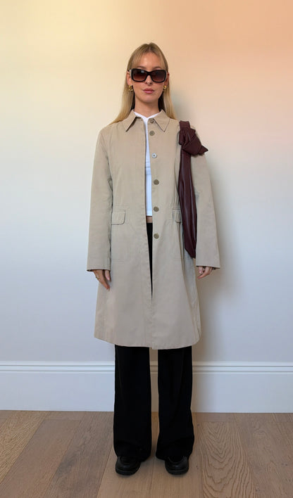Vintage cream trench coat