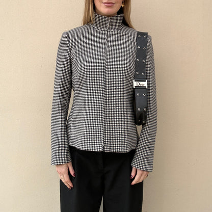 Vintage zip dogtooth jacket