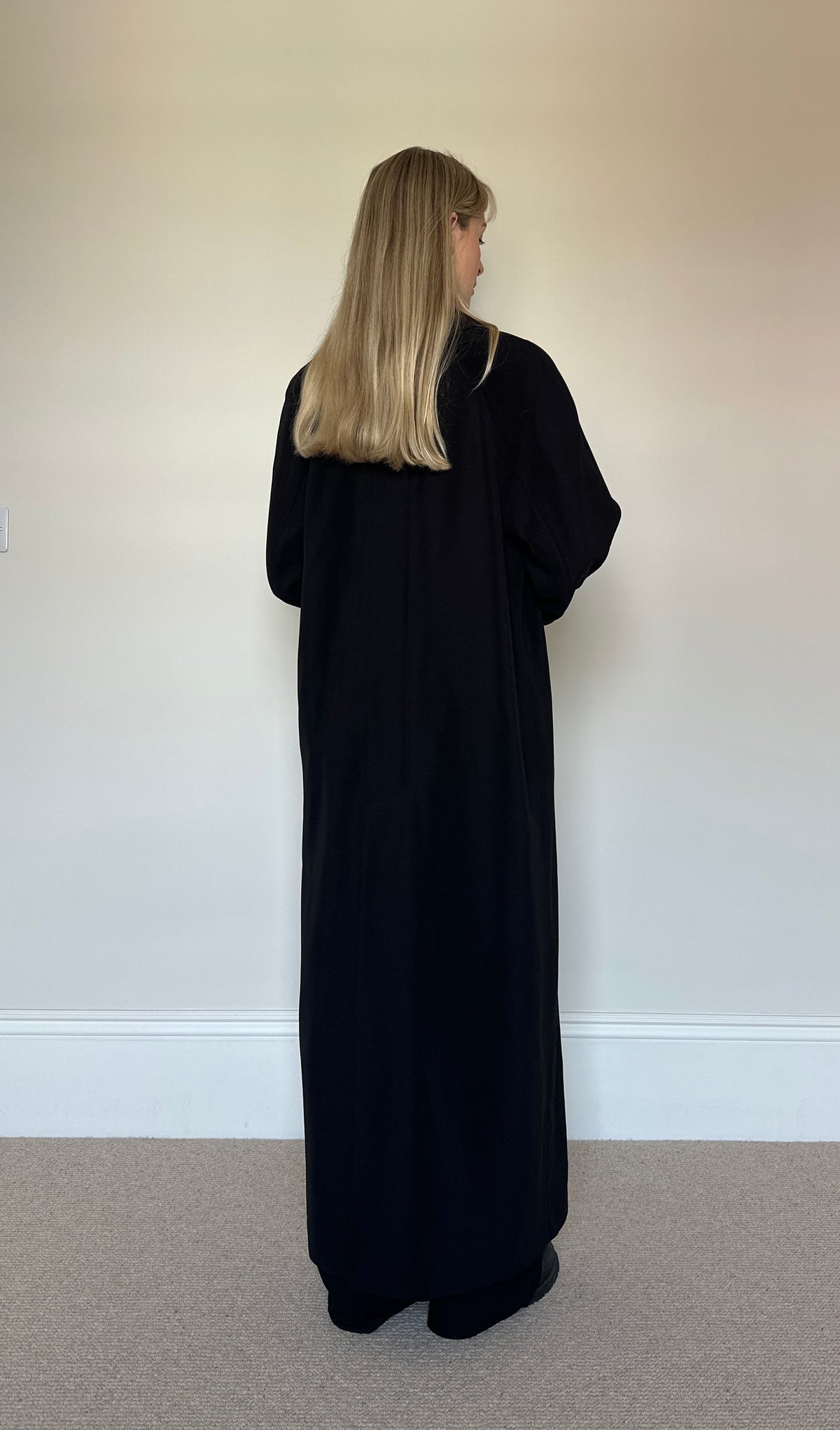 Vintage Black full length Trench Coat