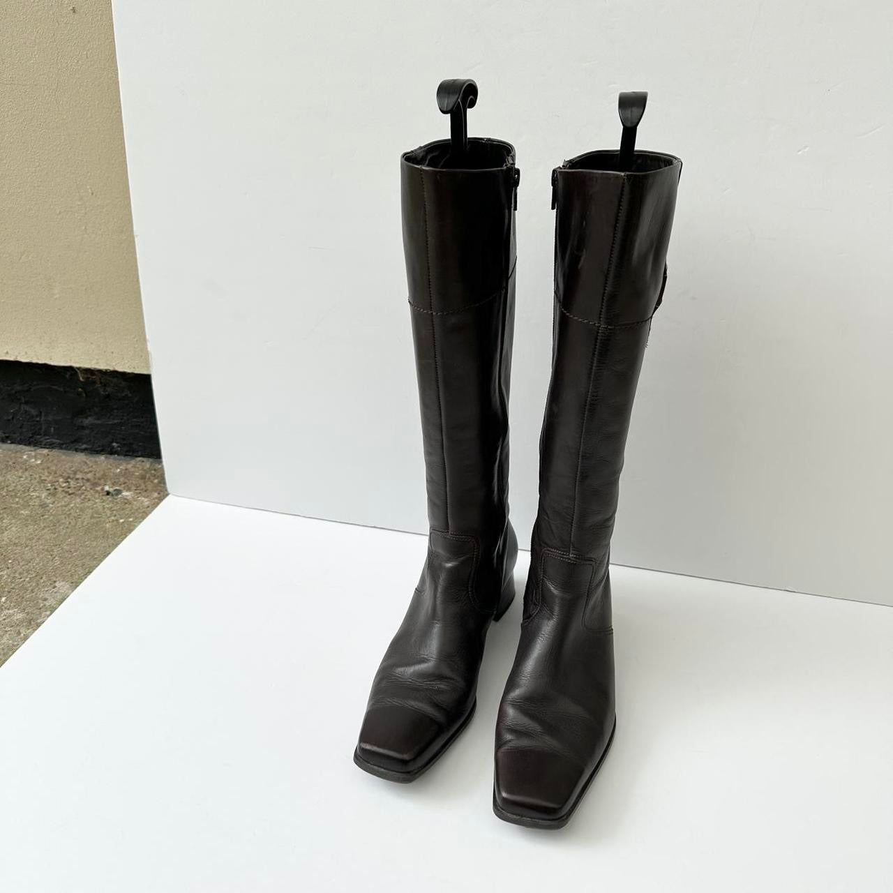Vintage 90s brown leather boots