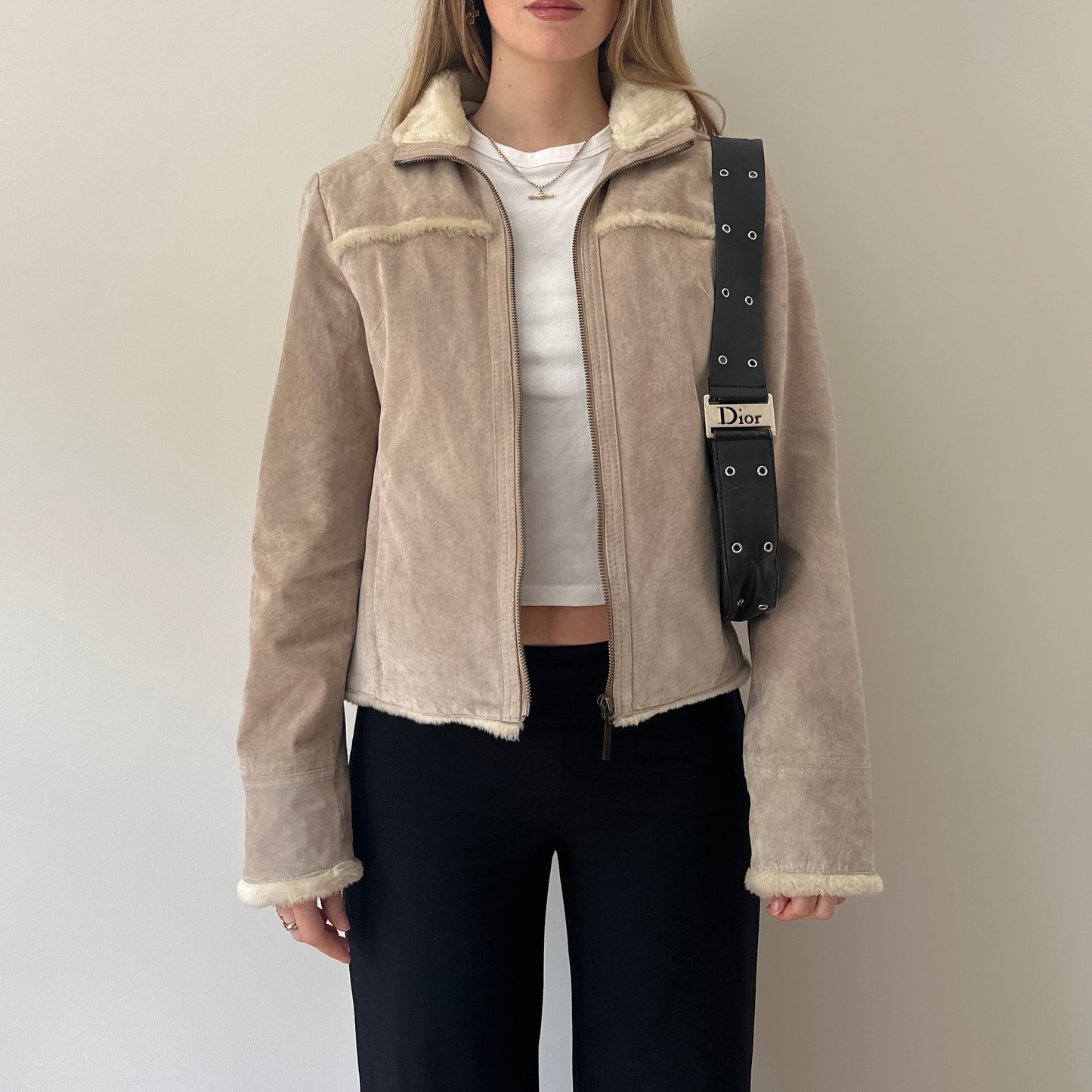Vintage suede Sherpa jacket