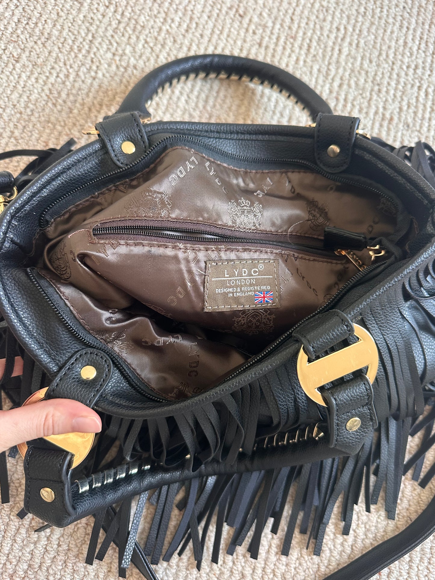Vintage leather Tassle bag