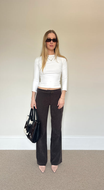 Vintage brown suedette trousers