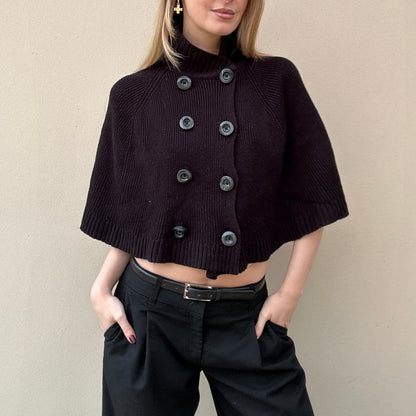 Vintage pea coat poncho