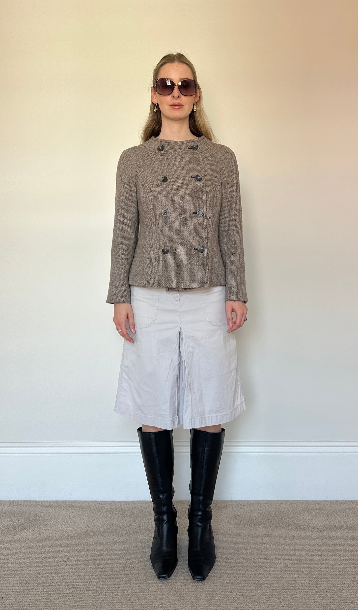 Vintage tweed pea coat
