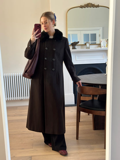 Vintage Wool & cashmere full length coat