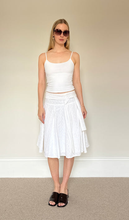 Vintage white broderie anglaise skirt