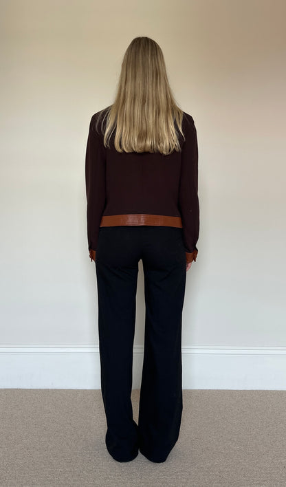 Vintage brown biker jacket