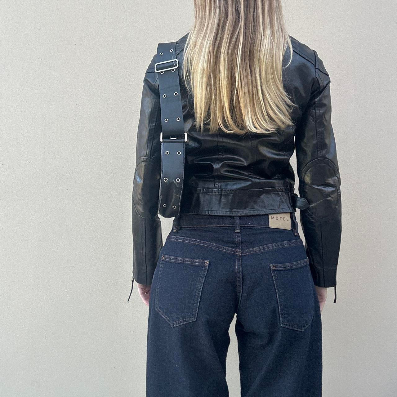 Vintage 00s leather biker jacket