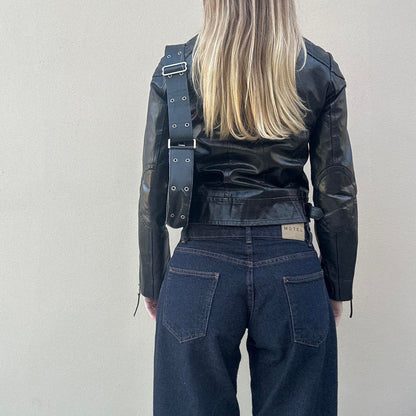Vintage 00s leather biker jacket