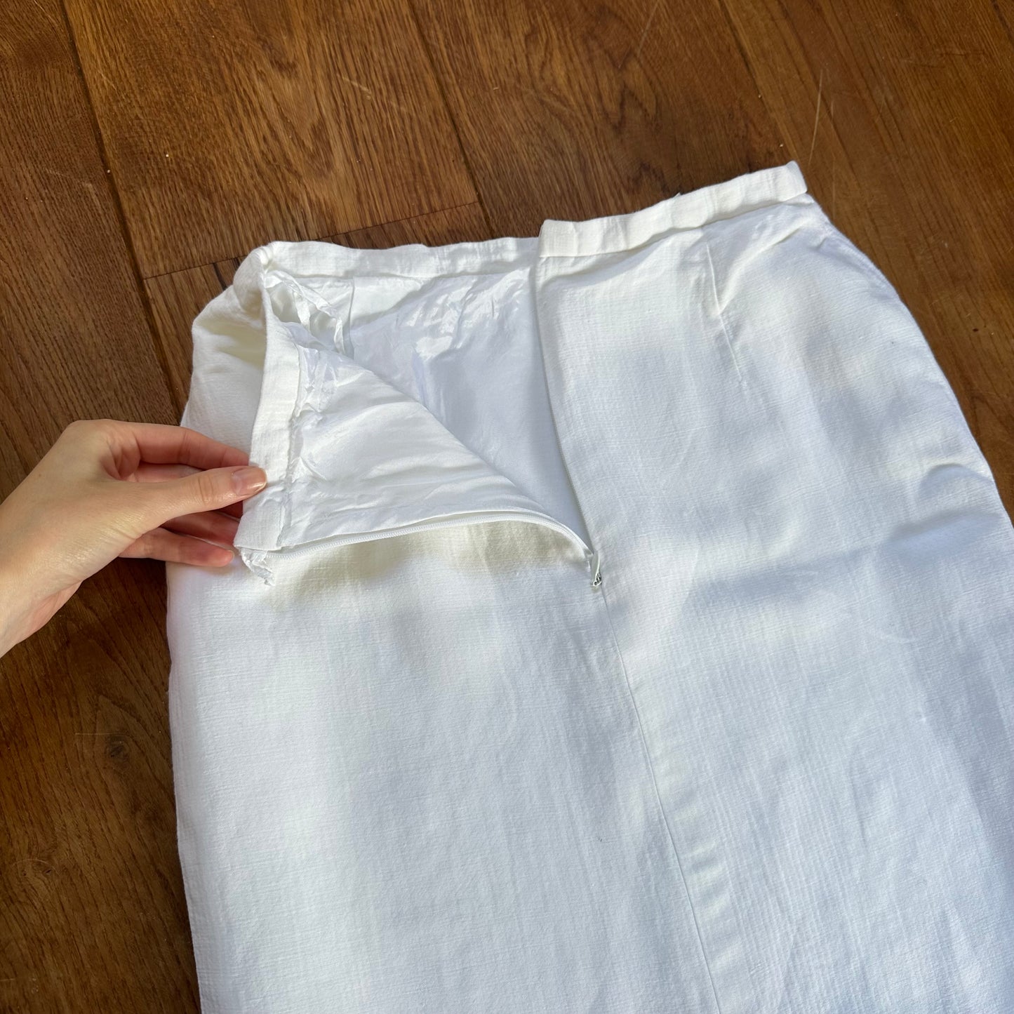 White linen skirt XS