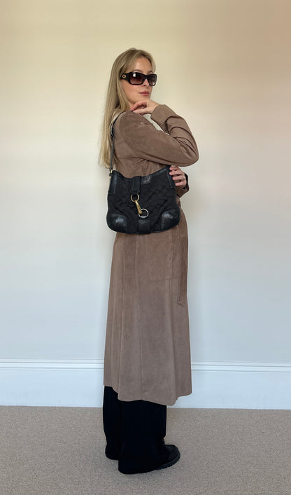 Vintage suede trench coat
