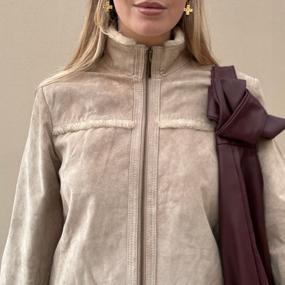 Vintage suede & sherpa jacket