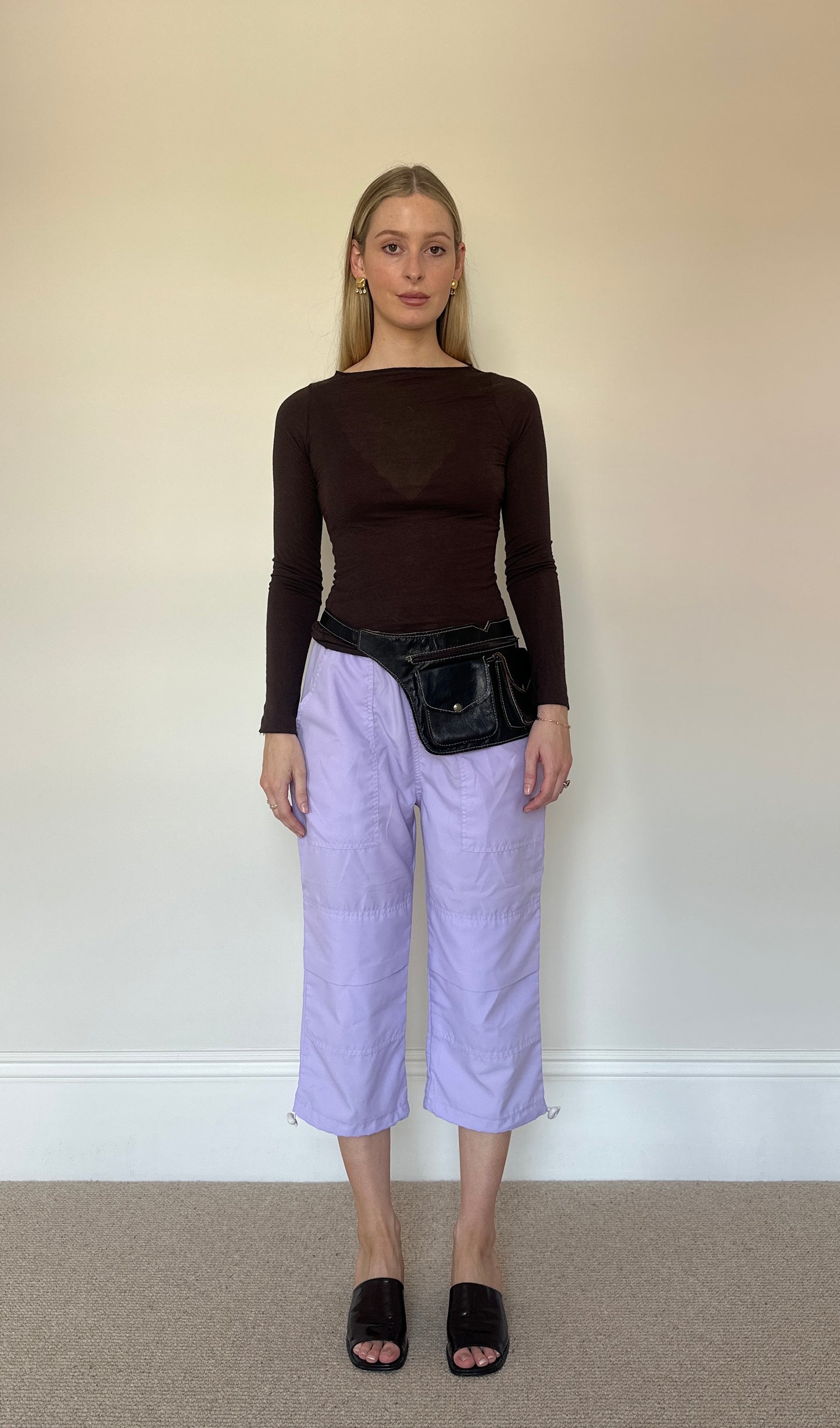 Vintage lilac cargo capris
