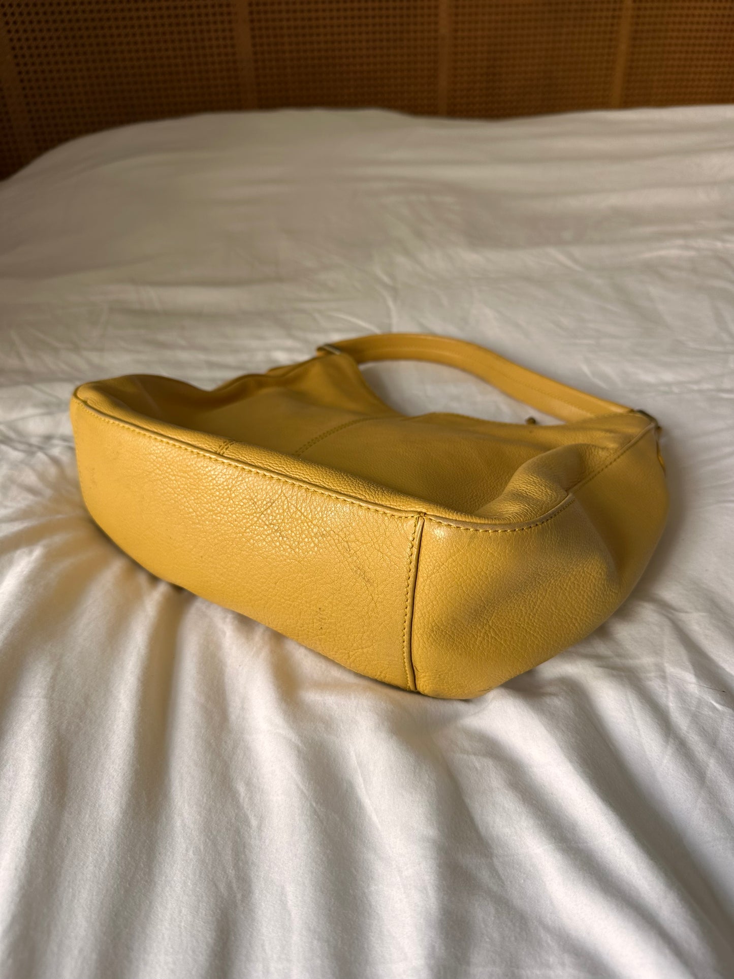 Vintage Mustard Leather Horse-bit bag
