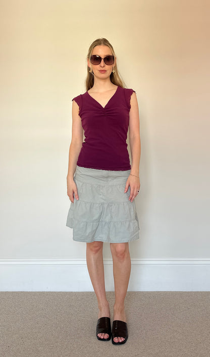 Vintage Purple Mesh Top