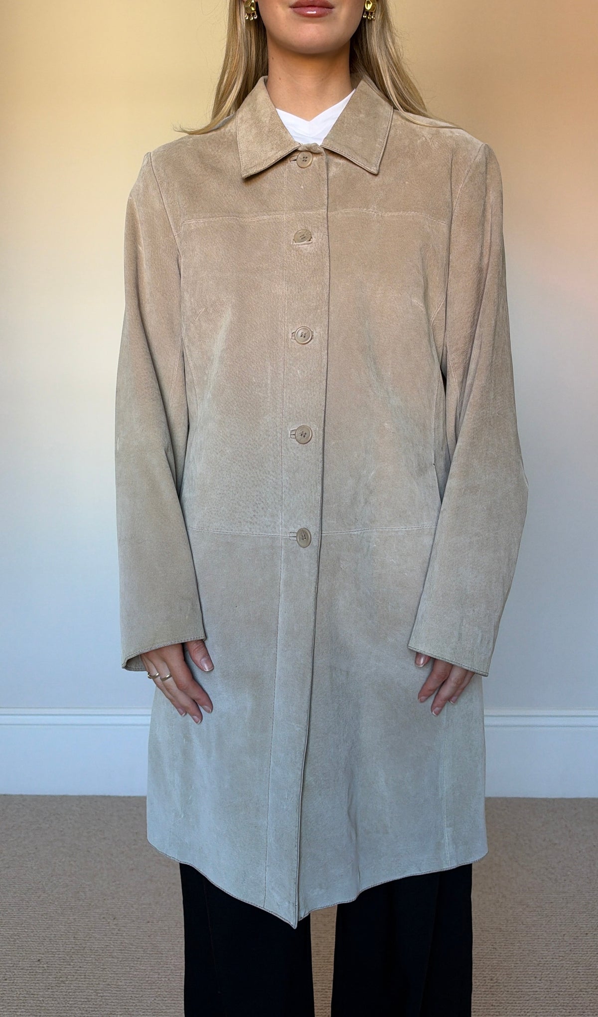 Vintage beige suede jacket
