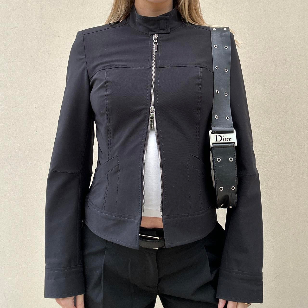 Vintage 00s Karen Millen suit biker jacket