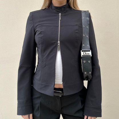 Vintage 00s Karen Millen suit biker jacket
