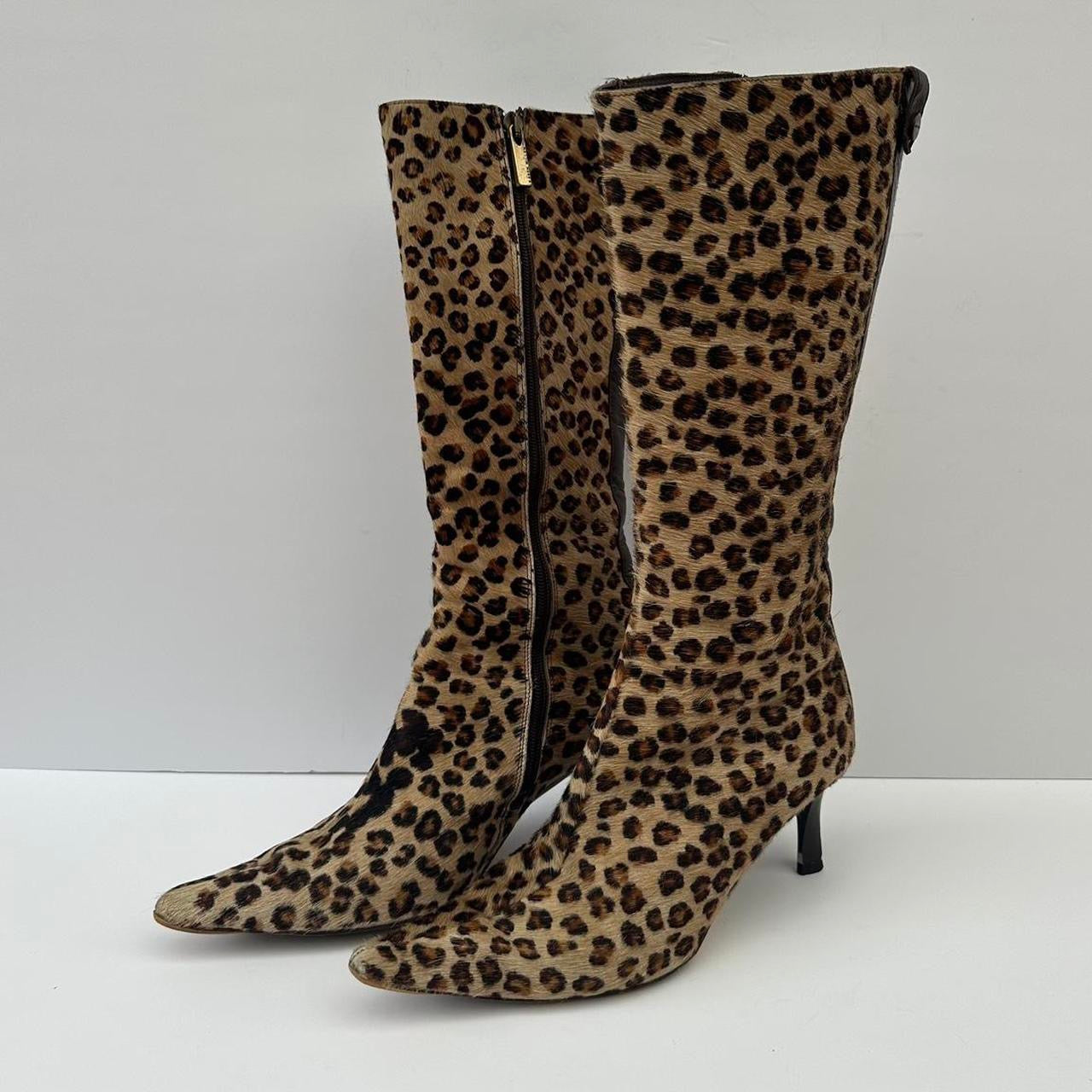 Vintage Karen Millen leopard boots