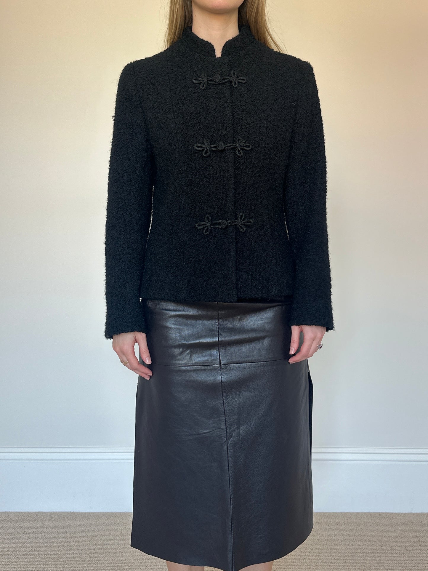 Black Frog Clasp Jacket
