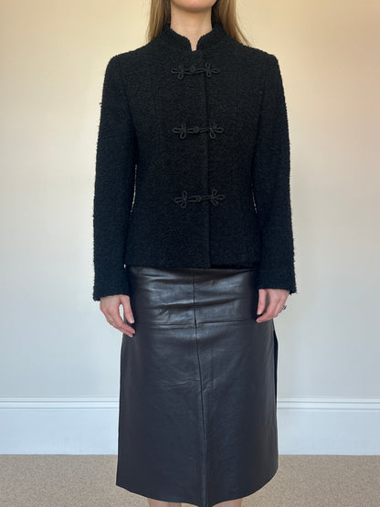 Black Frog Clasp Jacket