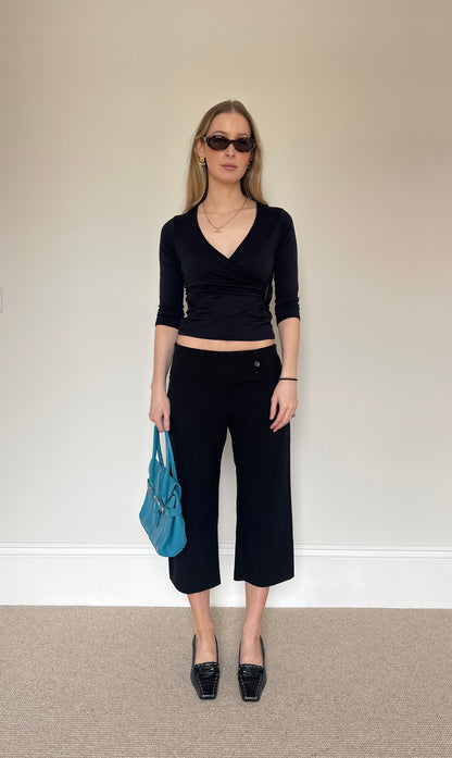 Vintage Black Capri trousers