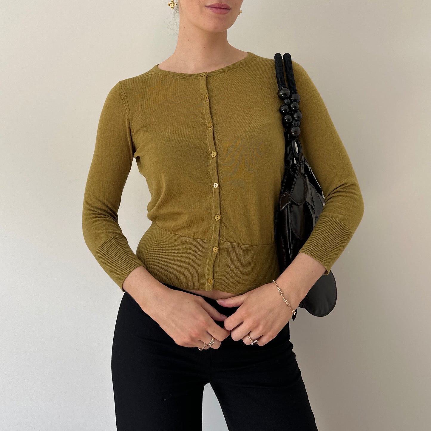 Vintage chartreuse Hobbs cardigan