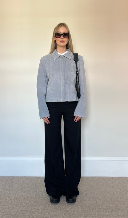 Vintage Powder Blue Suede Jacket