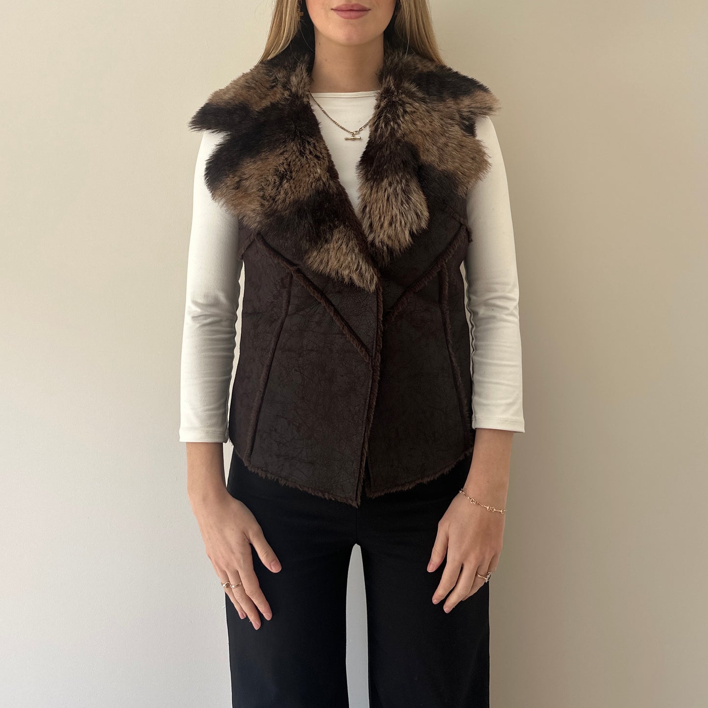 Vintage faux fur gilet