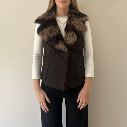 Vintage faux fur gilet