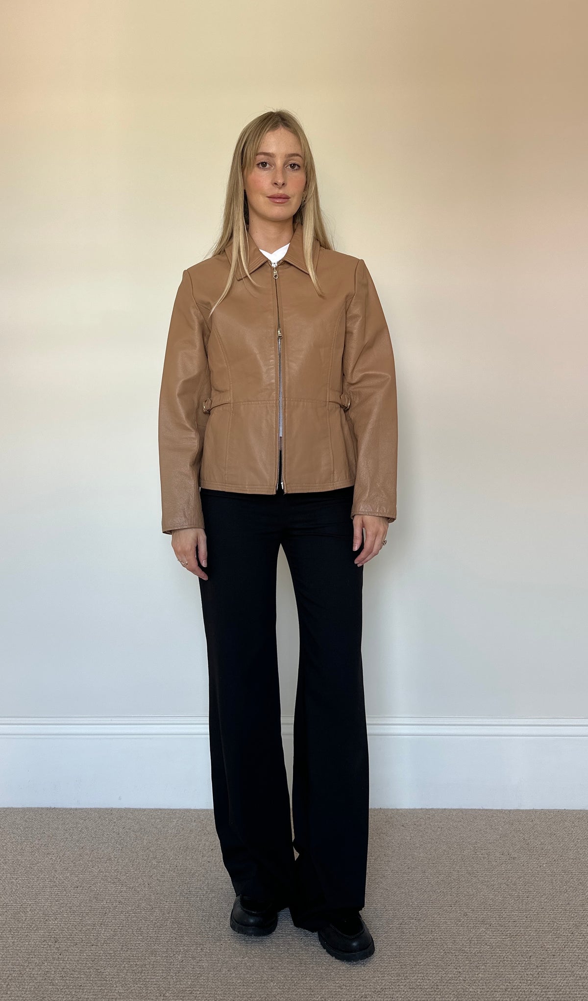 Vintage tan leather jacket