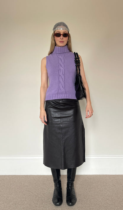 Vintage purple roll neck jumper