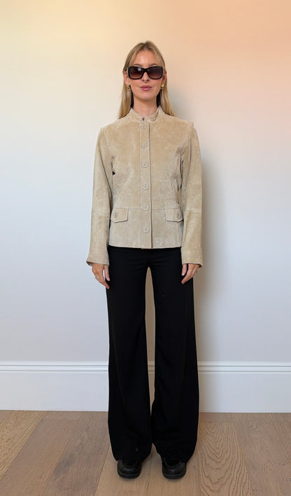 Vintage suede button up jacket