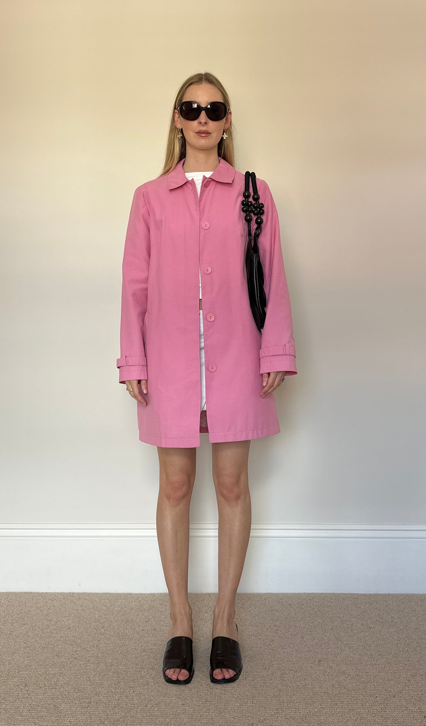 Vintage pink trench coat
