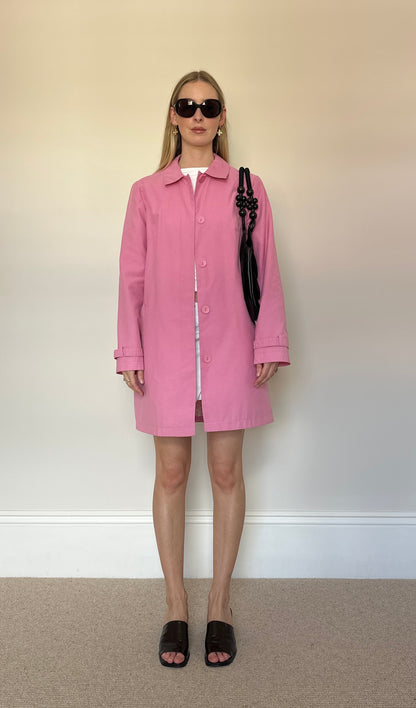 Vintage pink trench coat