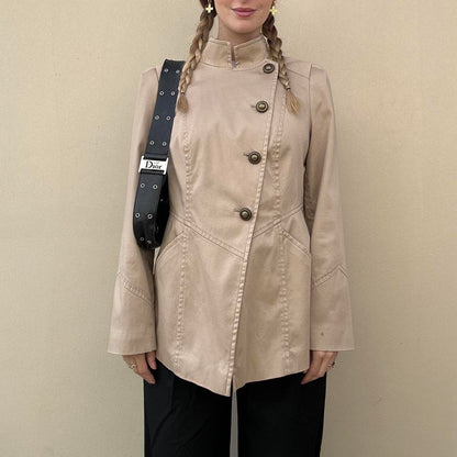 Vintage 00s asymmetric trench coat
