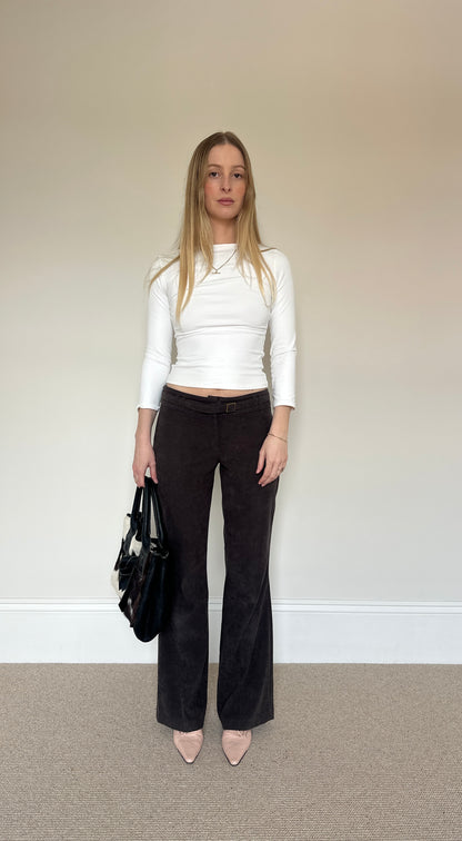Vintage brown suedette trousers