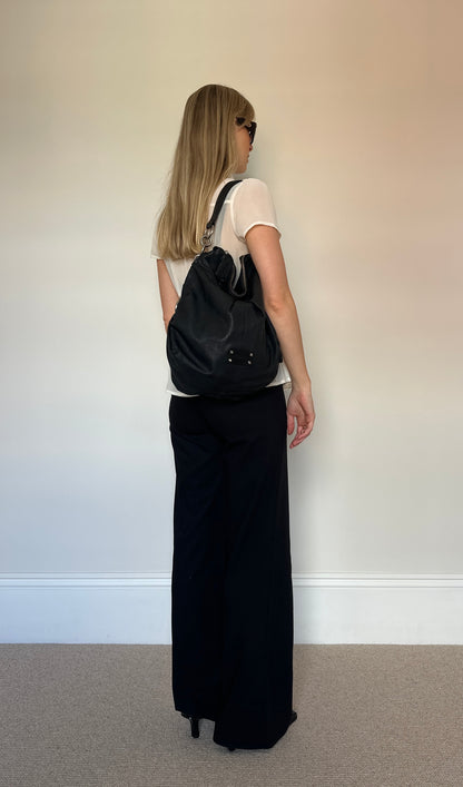 Vintage buckle leather bag